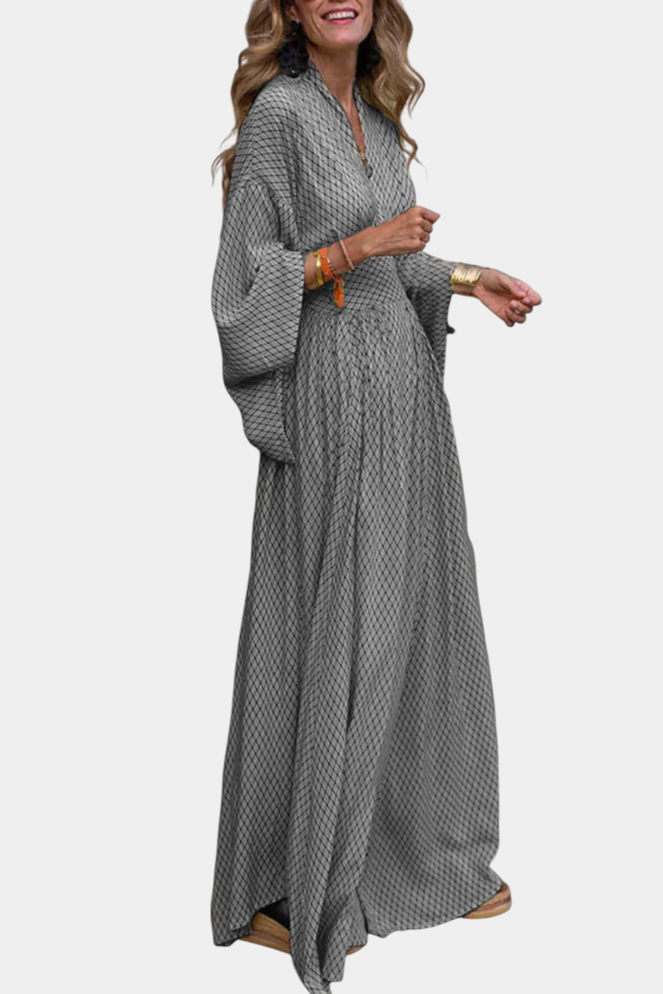 Anelia Vestido Maxi Geométrico