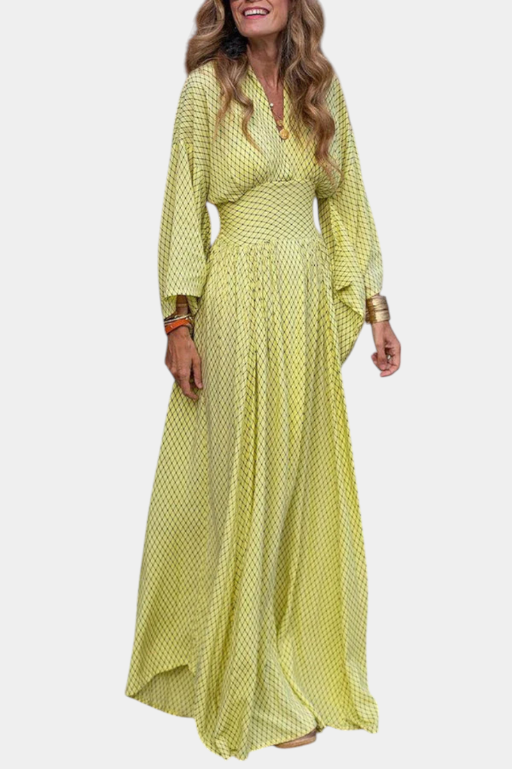 Anelia Vestido Maxi Geométrico