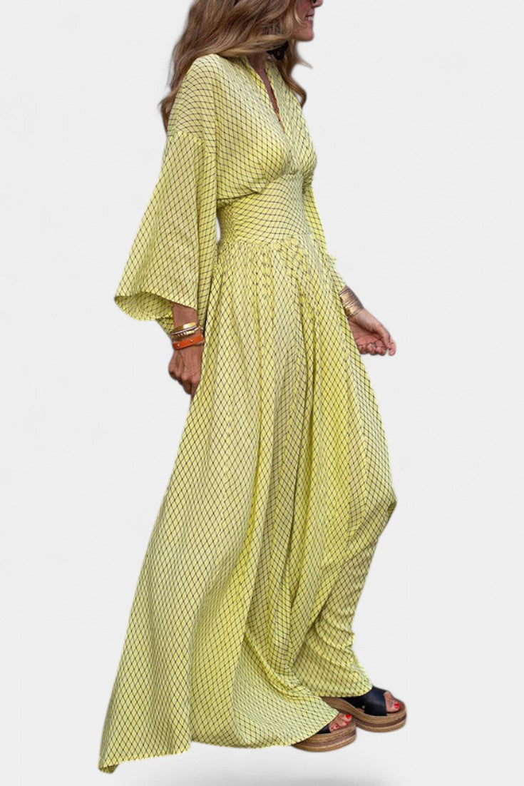 Anelia Vestido Maxi Geométrico