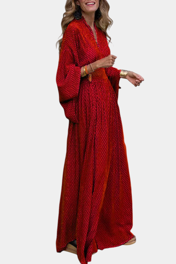 Anelia Vestido Maxi Geométrico