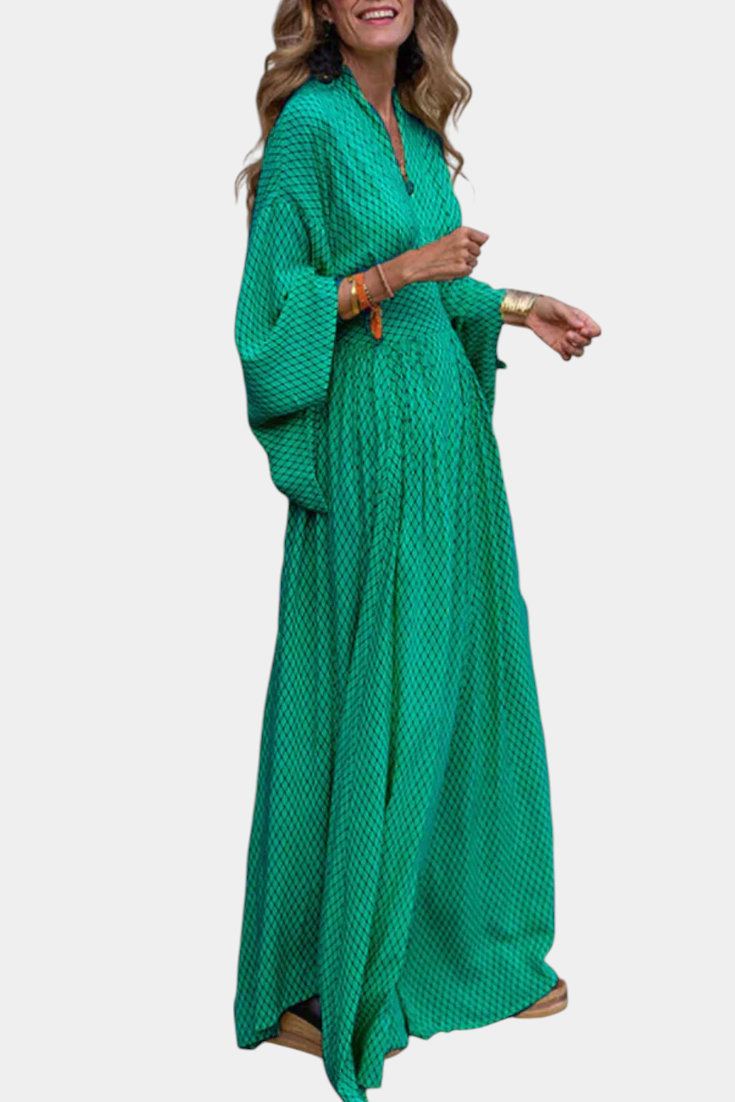 Anelia Vestido Maxi Geométrico
