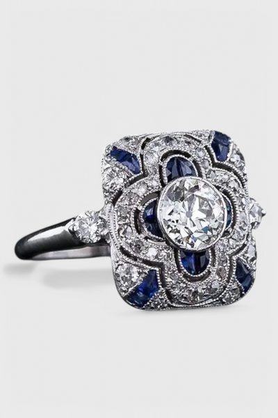 Anillo de Zirconia Azul