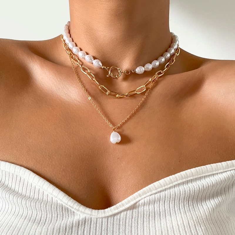 Collar de perlas vintage